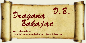 Dragana Bakajac vizit kartica